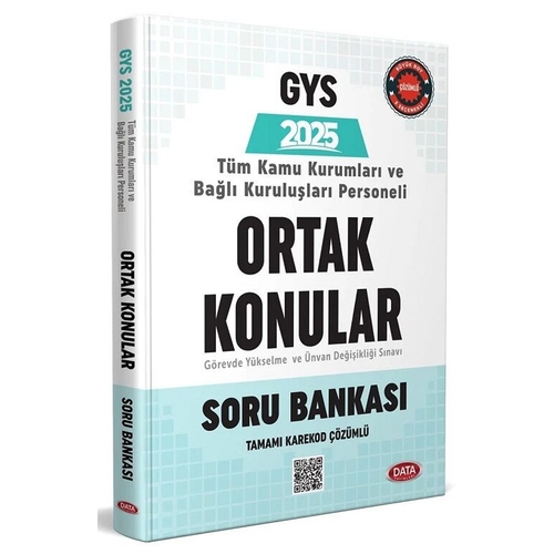 GYS Türkiye Kamu Kurumları Ortak Konular Soru Bankası Data Yayınları 2025