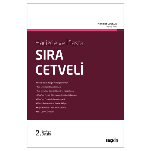 Hacizde ve İflasta Sıra Cetveli - Mahmut Coşkun