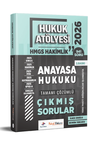 Hukuk Atölyesi HMGS Hakimlik Anayasa Hukuku Çıkmış Sorular Dizgi Kitap Yayınları 2026
