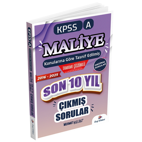 KPSS A Grubu Maliye Son 10 Yıl Çıkmış Sınav Soruları Dizgi Kitap Yayınları 2026
