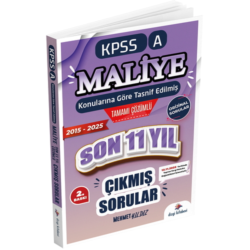 KPSS A Grubu Maliye Son 11 Yıl Çıkmış Sınav Soruları Dizgi Kitap Yayınları 2026