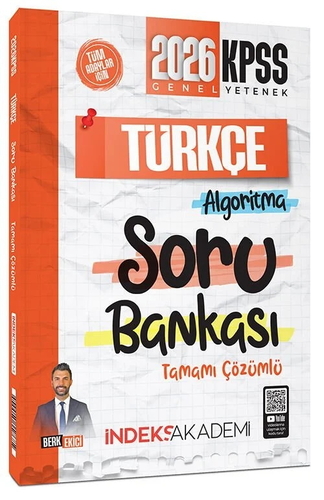 KPSS Türkçe Algoritma Soru Bankası Tamamı Çözümlü İndeks Akademi Yayınları 2026