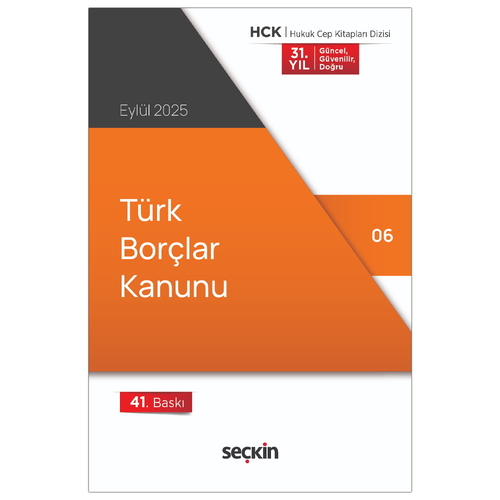 Türk Borçlar Kanunu - Seçkin Yayınevi Kanun Metinleri Eylül 2025