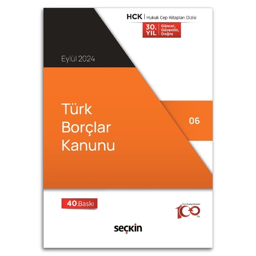 Türk Borçlar Kanunu - Seçkin Yayınevi Kanun Metinleri Eylül 2024