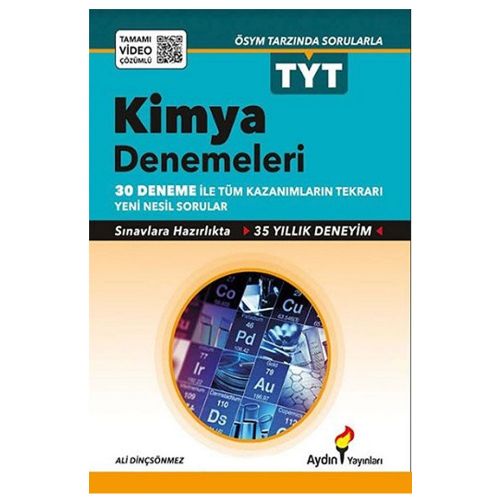 TYT Kimya Denemeleri Aydın Yayınları