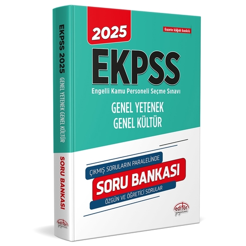 EKPSS Tek Kitap Soru Bankası Karekod Çözümlü Editör Yayınları 2025