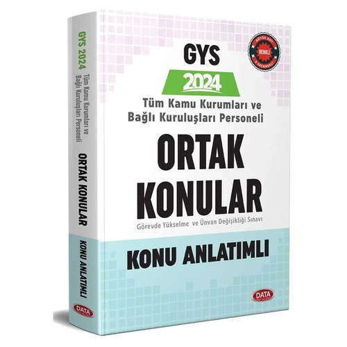 GYS Türkiye Kamu Kurumları Ortak Konular Konu Anlatımlı Data Yayınları 2024
