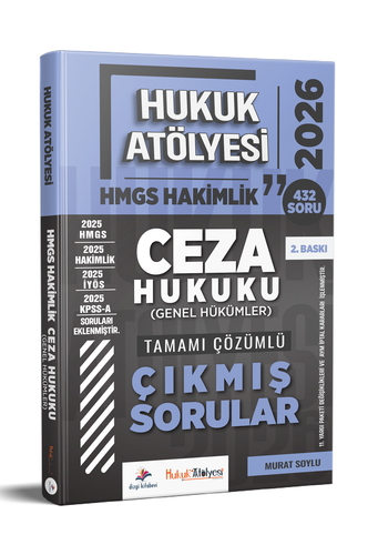Hukuk Atölyesi HMGS Hakimlik Ceza Hukuku Genel Hükümler Çıkmış Sorular Dizgi Kitap Yayınları 2026