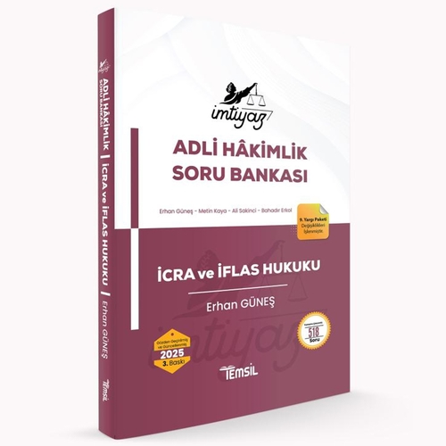 İmtiyaz Adli Hakimlik İcra ve İflas Hukuku Soru Bankası Temsil Kitap Yayınları 2025