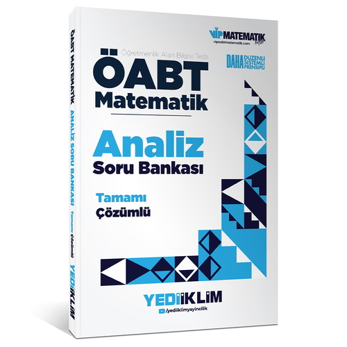 ÖABT Matematik Öğretmenliği Analiz Soru Bankası Yediiklim Yayınları