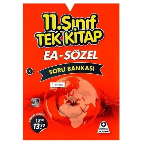11. Sınıf Tek Kitap Sözel Soru Bankası Örnek Akademi Yayınları