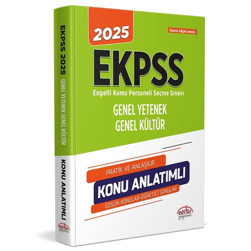 EKPSS Tek Kitap Konu Anlatımlı Editör Yayınları 2025