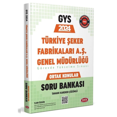 GYS Türkiye Şeker Fabrikaları AŞ Genel Müdürlüğü Ortak Konular Soru Bankası Data Yayınları 2024