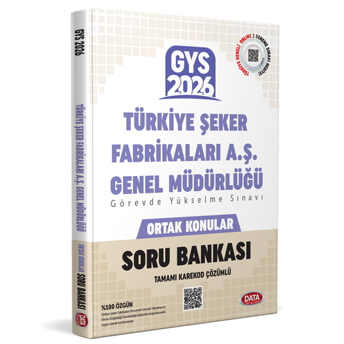 GYS Türkiye Şeker Fabrikaları AŞ Genel Müdürlüğü Ortak Konular Soru Bankası Data Yayınları 2026