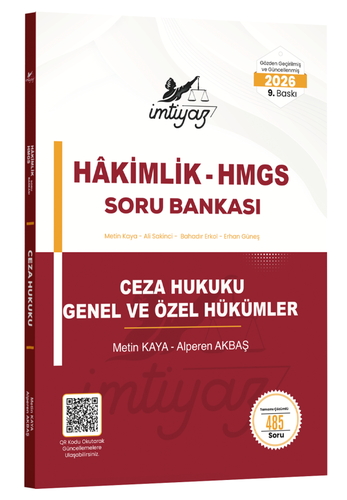 Hakimlik HMGS Ceza Hukuku Genel ve Özel Hükümler Soru Bankası İmtiyaz Yayınları 2026