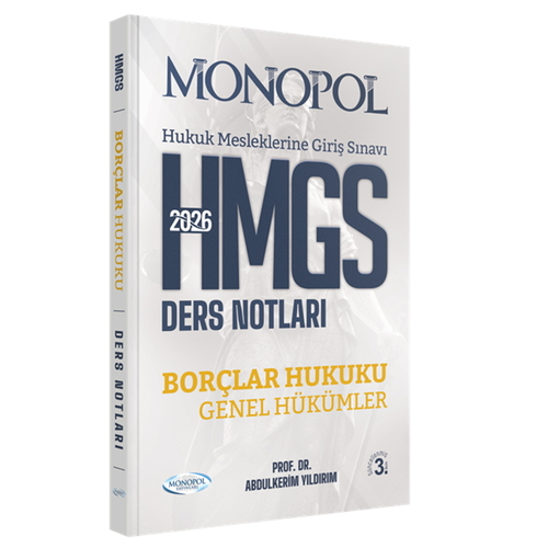 HMGS Borçlar Hukuku Genel Hükümler Ders Notları Monopol Yayınları 2026