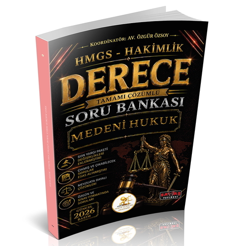 HUKAL HMGS-Hakimlik Derece Medeni Hukuk Soru Bankası Savaş Yayınevi 2026
