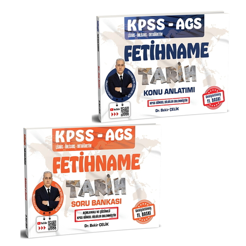 KPSS AGS FETİHNAME Tarih Konu Soru Seti - Bekir Çelik 2026