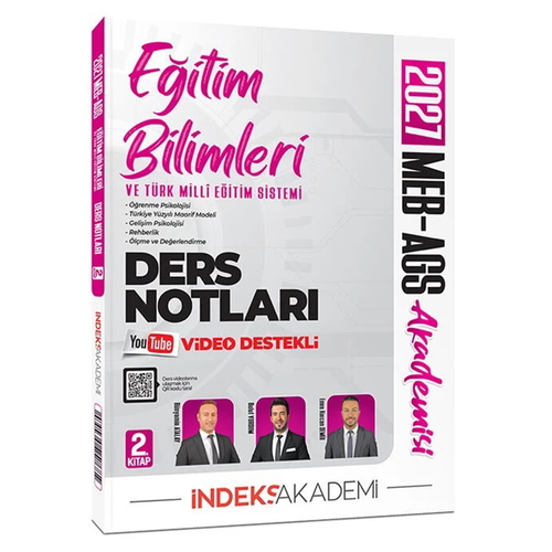MEB-AGS Akademisi Eğitim Bilimleri ve Türk Milli Eğitim Sistemi Video Ders Notları 2. Kitap İndeks Akademi 2027