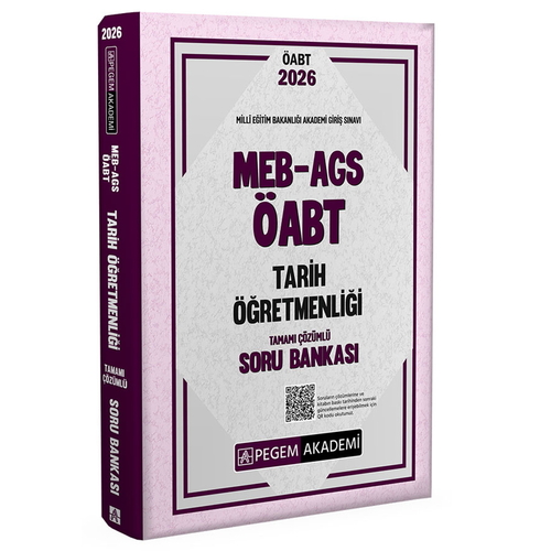 MEB AGS ÖABT Tarih Öğretmenliği Soru Bankası Pegem Akademi Yayınları 2026