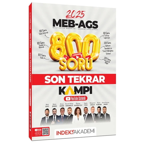 MEB AGS Tüm Dersler Son Tekrar Kampı 800 Soru Bankası İndeks Akademi Yayınları 2025