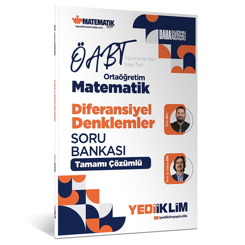 ÖABT Ortaöğretim Matematik Öğretmenliği Diferansiyel Denklemler Soru Bankası Yediiklim Yayınları
