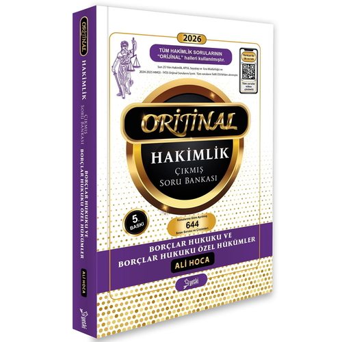 Orijinal Hakimlik Borçlar Hukuku Çıkmış Soru Bankası Yetki Yayınları 2026