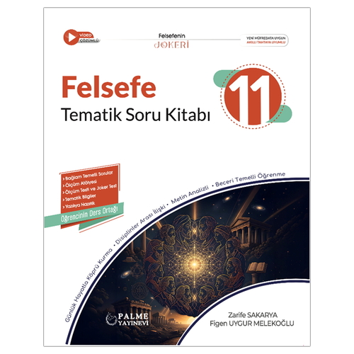 11. Sınıf Joker Felsefe Tematik Soru Kitabı Palme Yayınları
