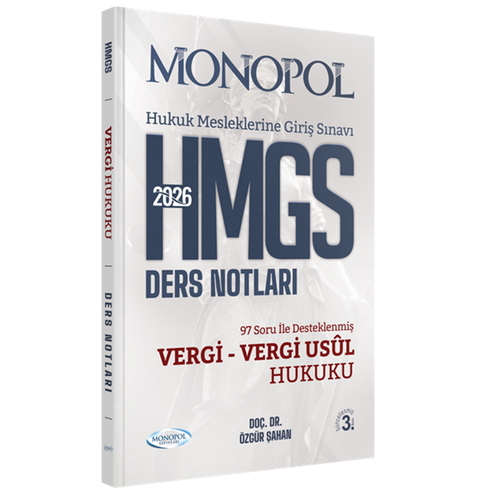 HMGS Vergi Vergi Usul Hukuku Ders Notları Monopol Yayınları 2026