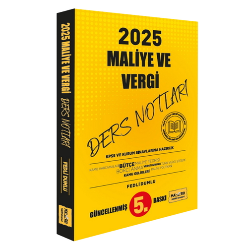 KPSS A Grubu Maliye ve Vergi Ders Notları Makro Kitap Yayınları 2025