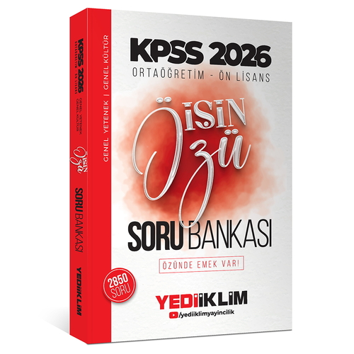 KPSS Ortaöğretim Önlisans İŞİN ÖZÜ Tek Kitap Soru Bankası Yediiklim Yayınları 2026
