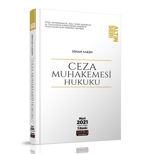 Ceza Muhakemesi Hukuku Konu Anlatımı - Sinan Sakin Mart 2021 - Kampanyalı