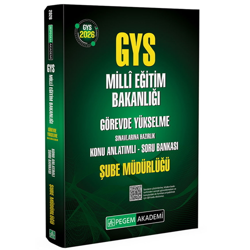 GYS MEB Hazırlık Konu Anlatımlı Soru Bankası Şube Müdürlüğü Pegem Akademi Yayınları 2026