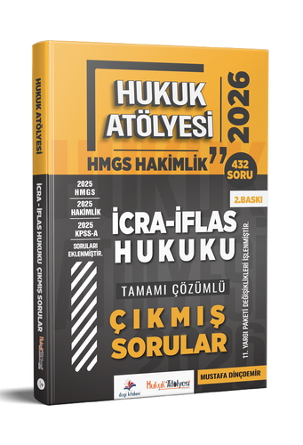 Hukuk Atölyesi HMGS Hakimlik İcra ve İflas Hukuku Çıkmış Sorular Dizgi Kitap Yayınları 2026