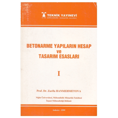 Kelepir Ürün İadesizdir - Betonarme Yapıların Hesap ve Tasarım Esasları Cilt:1 - Zarifa Hanmehmetova