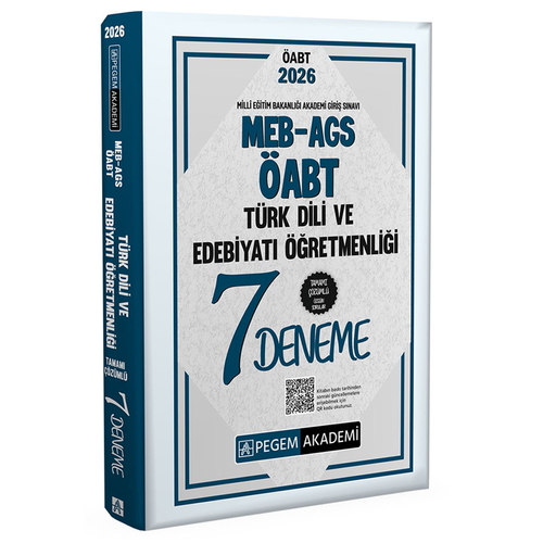 MEB AGS ÖABT Türk Dili Ve Edebiyatı Öğretmenliği Tamamı Çözümlü 7 Deneme Pegem Akademi Yayınları 2026