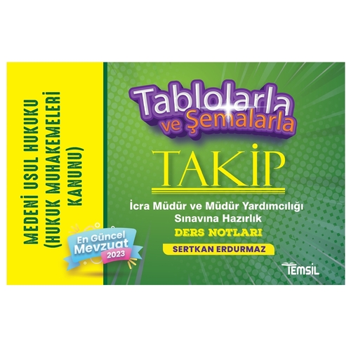 Takip Tablomatik Medeni Usul Hukuku Konu Anlatımı Temsil Kitap Yayınları 2023