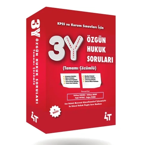 3Y Özgün Hukuk Soruları Tamamı Çözümlü 4T Yayınları 2025