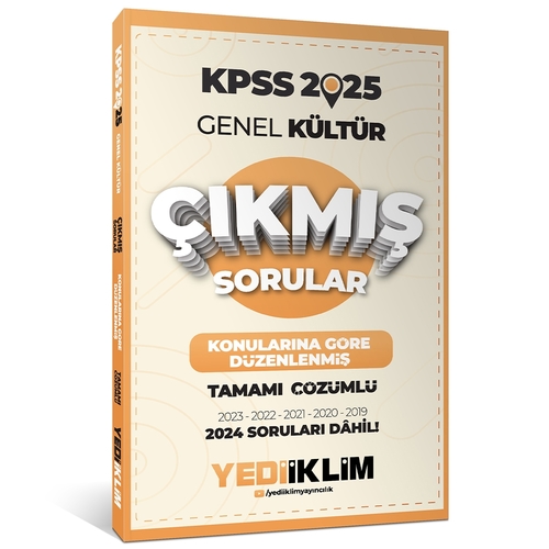 KPSS Genel Kültür Konularına Göre Düzenlenmiş Çıkmış Sorular Yediiklim Yayınları 2025