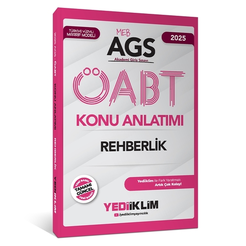 MEB AGS ÖABT Rehberlik Konu Anlatımı Yediiklim Yayınları 2025