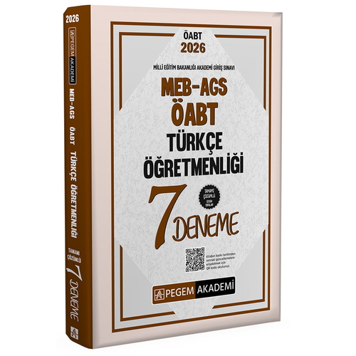 MEB AGS ÖABT Türkçe Öğretmenliği Tamamı Çözümlü 7 Deneme Pegem Akademi Yayınları 2026