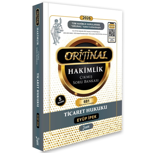 Orijinal Hakimlik Ticaret Hukuku Çıkmış Soru Bankası Yetki Yayınları 2026