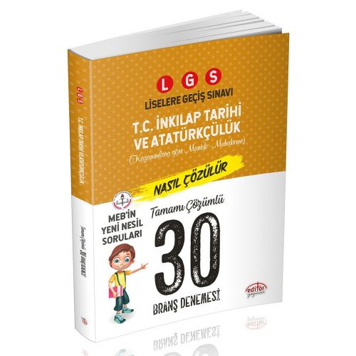 LGS İnkılap Tarihi ve Atatürkçülük 30 Deneme Sınavı Editör Yayınları