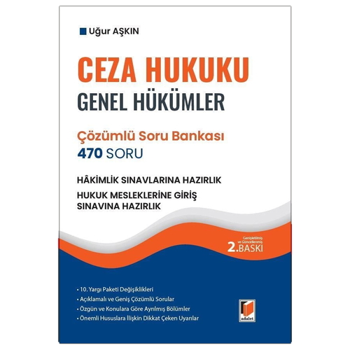 Ceza Hukuku Genel Hükümler 470 Soru Çözümlü Soru Bankası HMGS - Uğur Aşkın