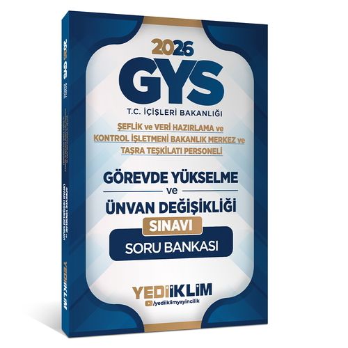 GYS T.C. İçişleri Bakanlığı Görevde Yükselme ve Ünvan Değişikliği Sınavı Soru Bankası Yediiklim Yayınları 2026