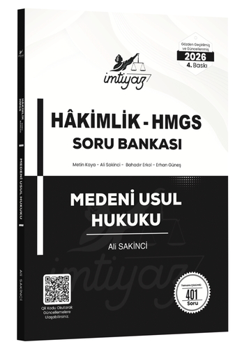 Hakimlik HMGS Medeni Usul Hukuku Soru Bankası İmtiyaz Yayınları 2026