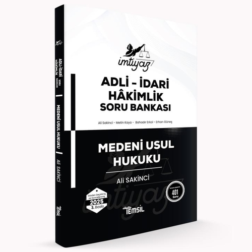 İmtiyaz Adli-İdari Hakimlik Medeni Usul Hukuku Soru Bankası Temsil Kitap Yayınları 2025