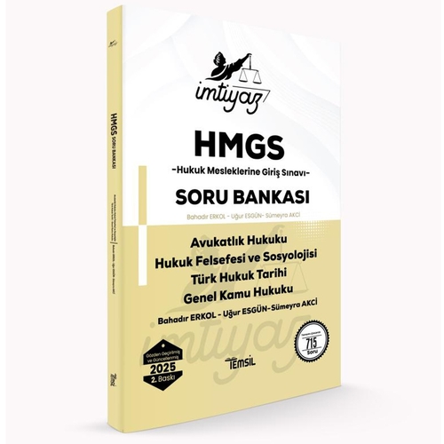 İmtiyaz HMGS Avukatlık Hukuku, Hukuk Felsefesi ve Sosyolojisi, Türk Hukuk Tarihi Soru Bankası Temsil Kitap Yayınları 2025