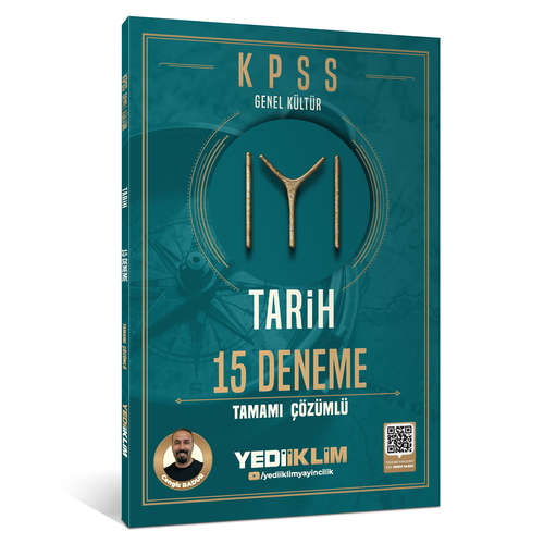 KPSS Genel Kültür KAYI Tarih Tamamı Çözümlü 15 Deneme Yediiklim Yayınları 2026