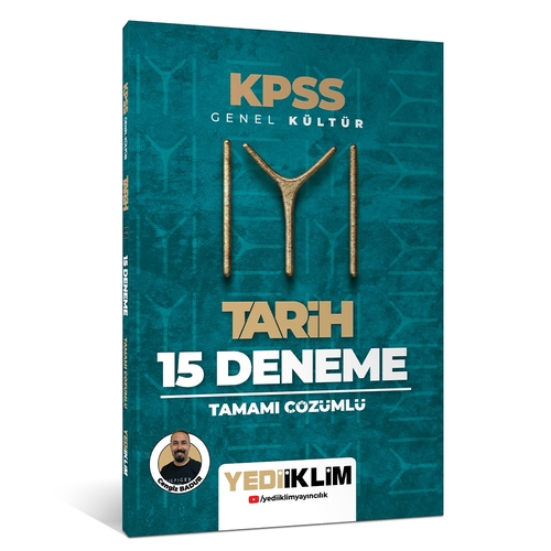 KPSS Genel Kültür KAYI Tarih Tamamı Çözümlü 15 Deneme Yediiklim Yayınları 2025